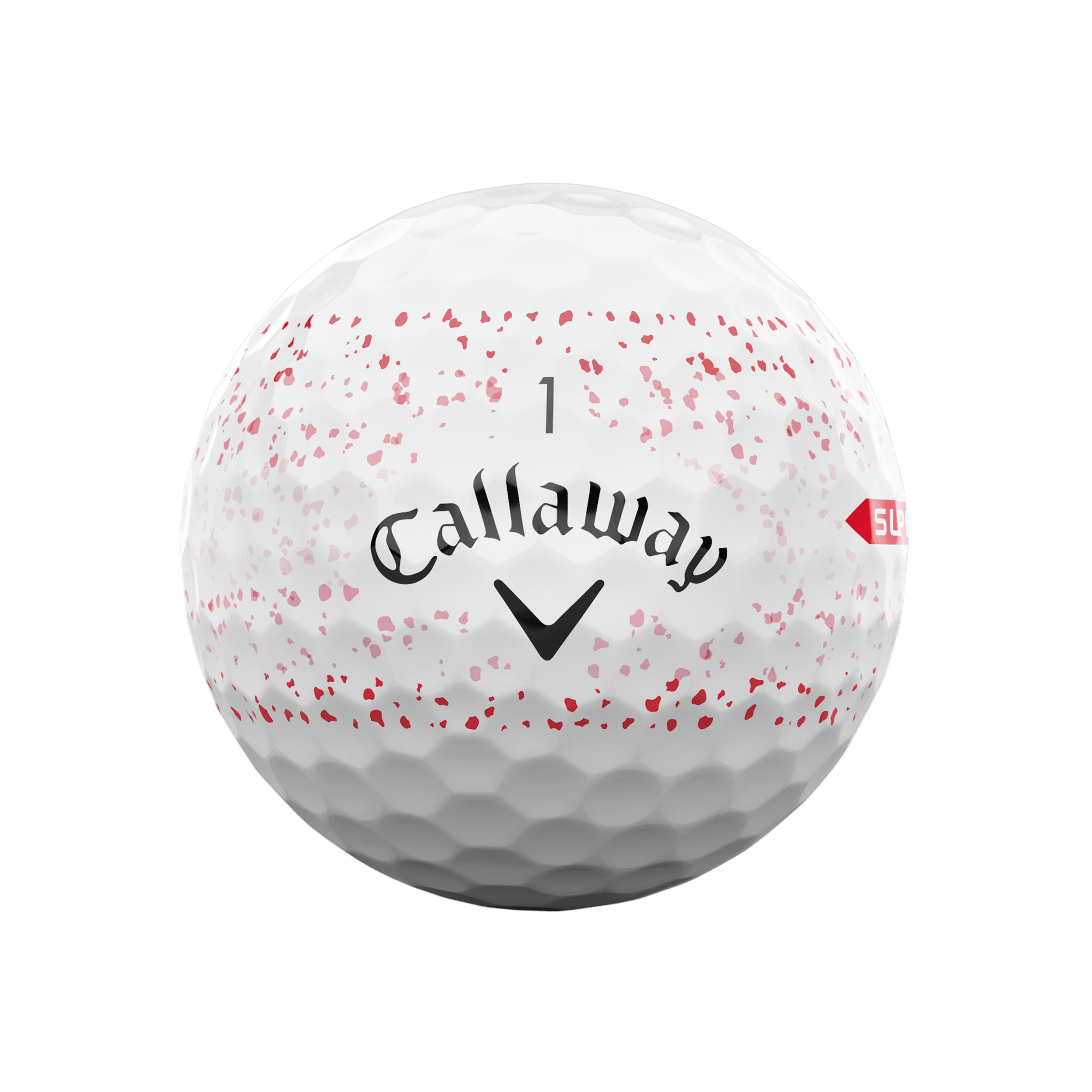 Limitierte Auflage Supersoft Splatter 360 Red Golfbälle (Dutzend) balls-2023-supersoft-red-splatter_1
