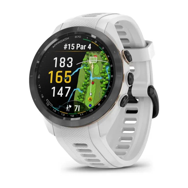 Approach® S70 - 42 mm white/black ceramic with 20 mm interchangeable silicone strap 010-02746-10