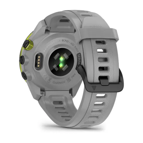 Approach® S70 - 42 mm Pudergrau/Schwarz Keramik mit Silikon-Wechselarmband 20 mm 010-02746-11