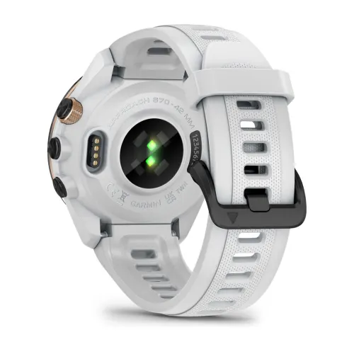 Approach® S70 - 42 mm white/black ceramic with 20 mm interchangeable silicone strap 010-02746-10